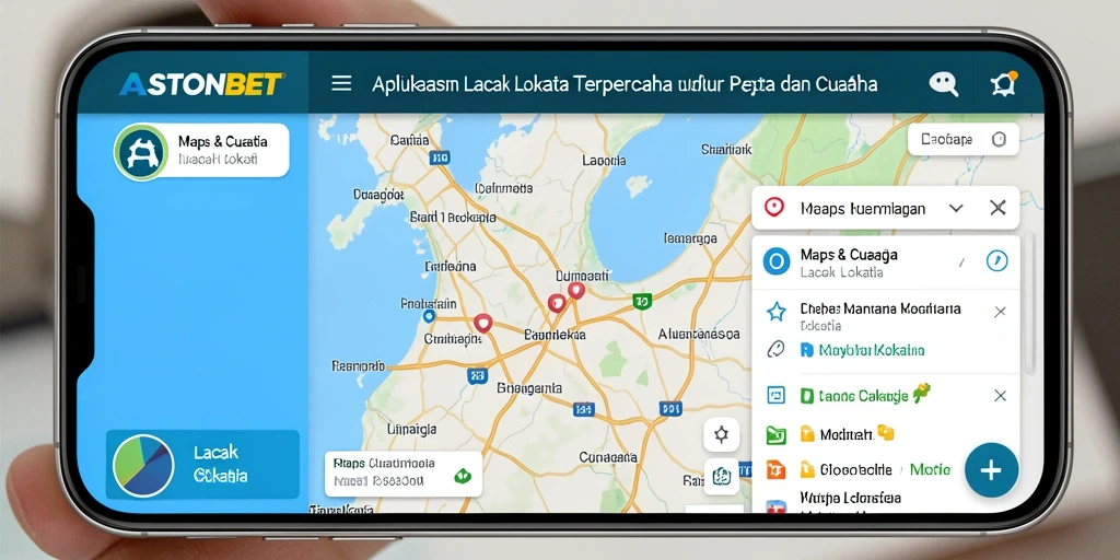 Antarmuka aplikasi ASTONBET dengan fitur Lacak Lokasi yang responsif.
