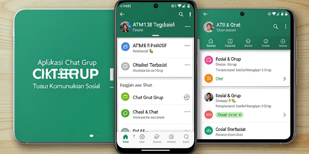 Antarmuka pengguna ATM138 yang menarik untuk Chat Grup.