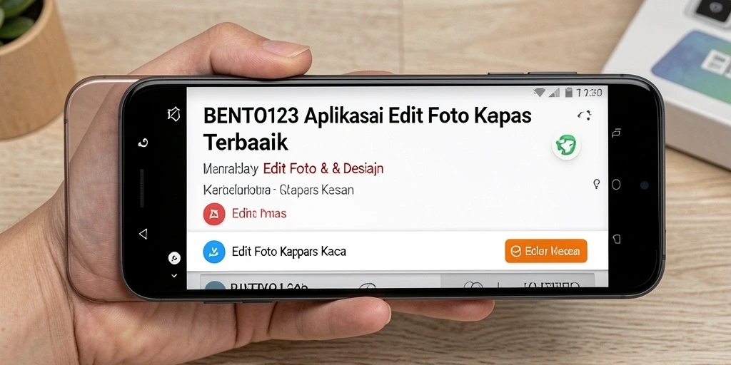 Tampilan aplikasi BENTO123 dengan efek Edit Foto Kertas Kaca yang memukau.