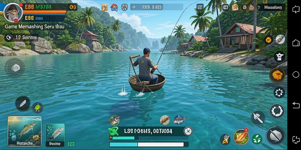 Tampilan antarmuka E88 yang menarik dengan berbagai fitur memancing.