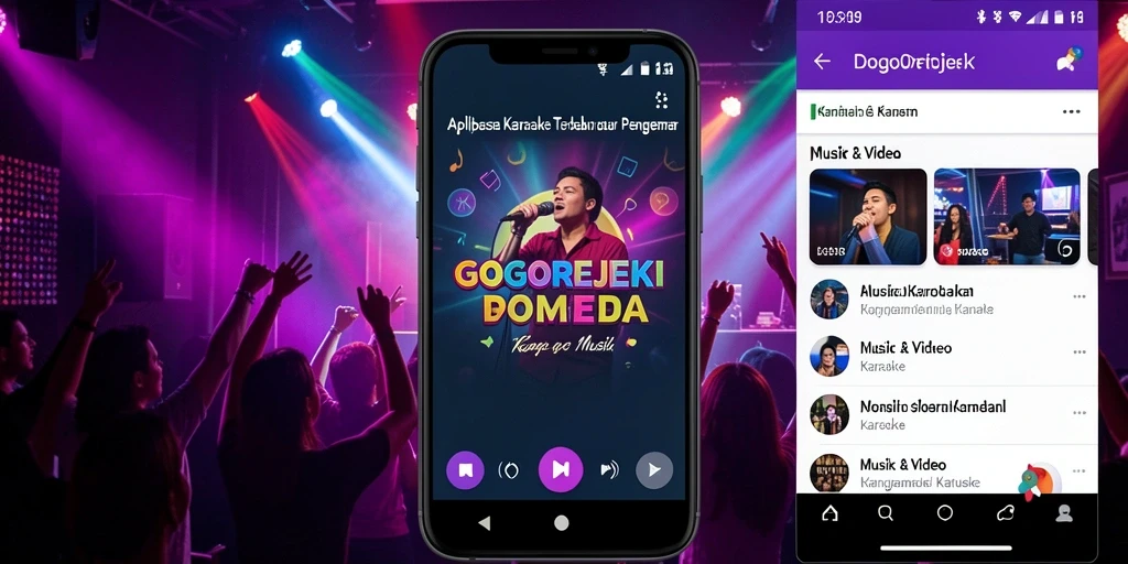 Antarmuka aplikasi GOGOREJEKI yang memudahkan pengguna saat karaoke.