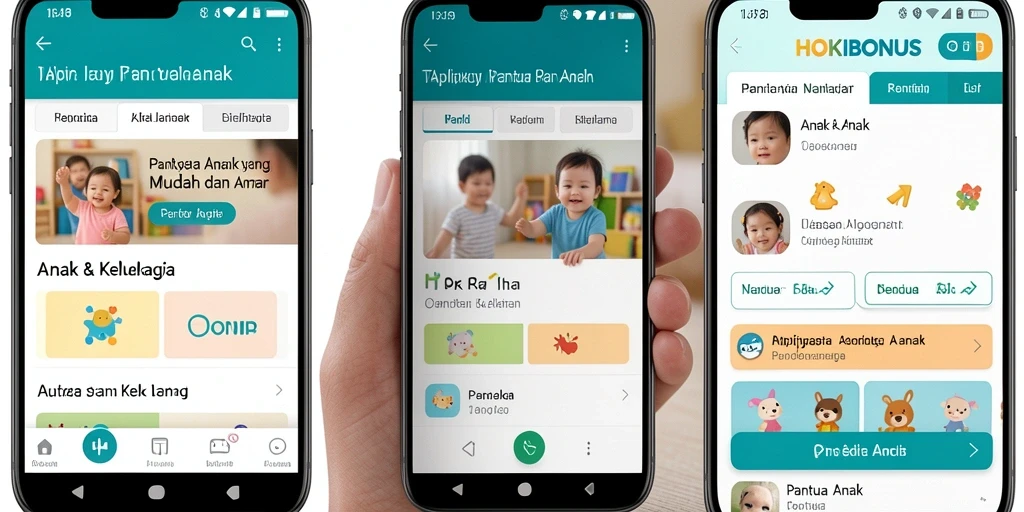 Screenshot HOKIBONUS yang menunjukkan antarmuka pemantauan anak yang user-friendly.