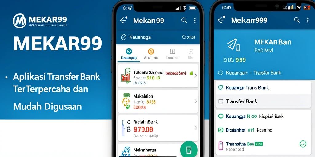 Tampilan antarmuka MEKAR99 yang memudahkan transaksi Transfer Bank.